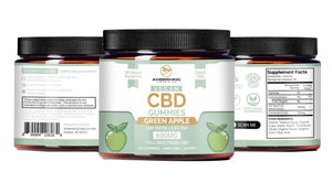 Full Spectrum Vegan CBD Gummies – Green Apple | Amberwing Organics