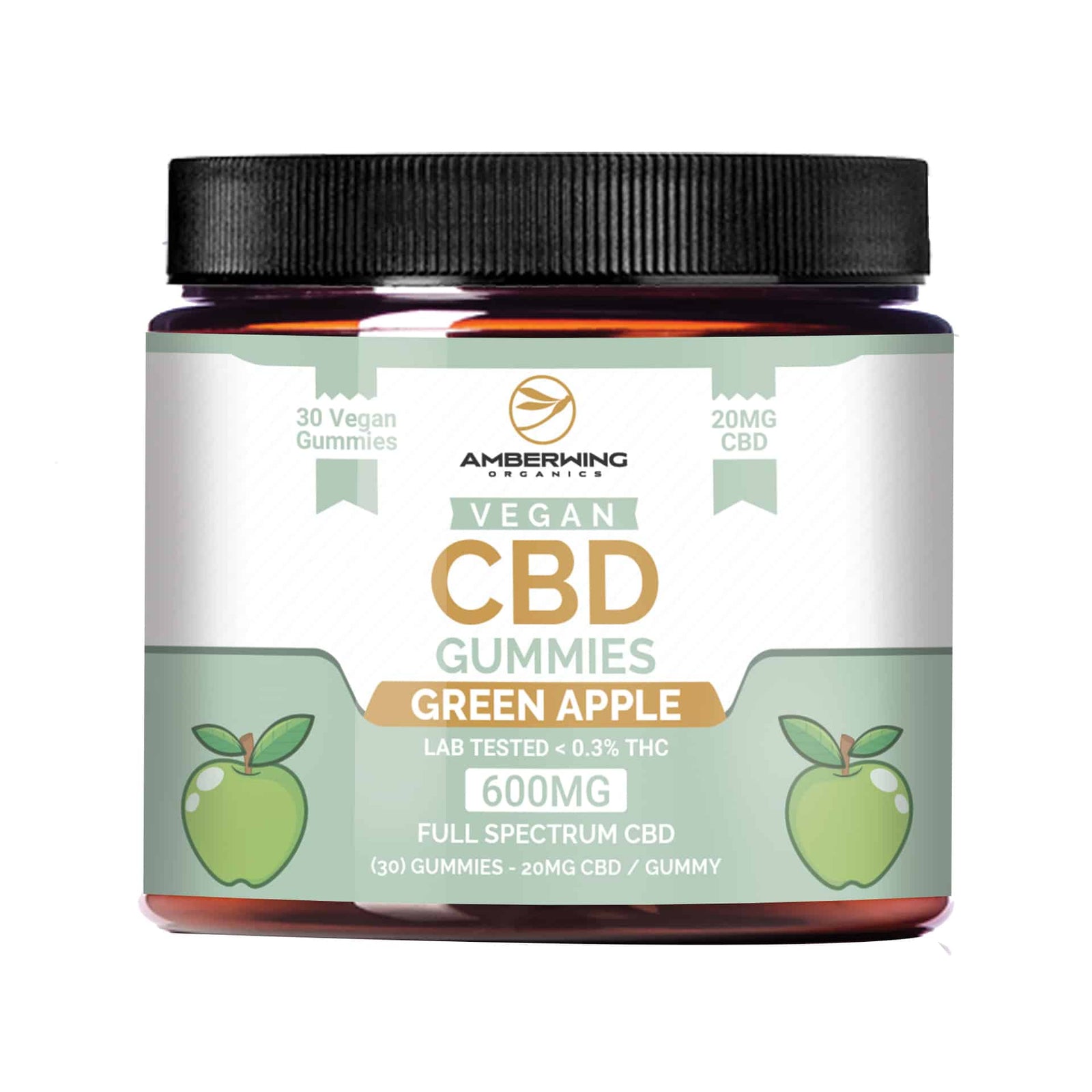 CBD broad spectrum Gummies: Organic Green apple – AMADA